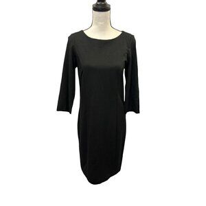 Women's Chico's Size 0 Extra Small Black Thick Jersey Sheath Dress